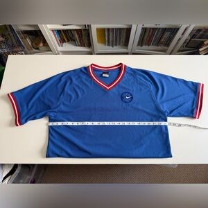 Vintage Nike Red, White and Blue Basketball Shirt Men's Size Large